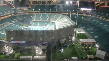 Weather camera view of Hard Rock Stadium (east lot).