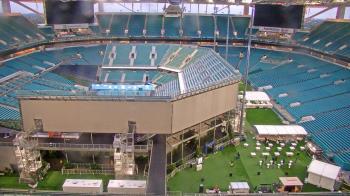 Weather camera view of Hard Rock Stadium (east lot).