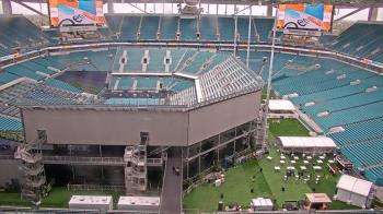 Weather camera view of Hard Rock Stadium (east lot).