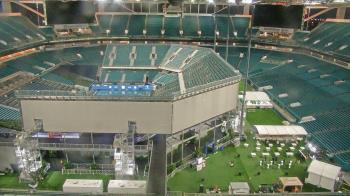 Weather camera view of Hard Rock Stadium (east lot).