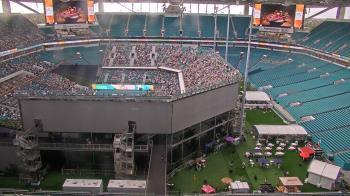 Weather camera view of Hard Rock Stadium (east lot).