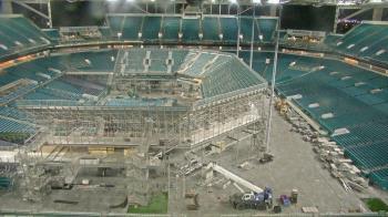 Weather camera view of Hard Rock Stadium (east lot).