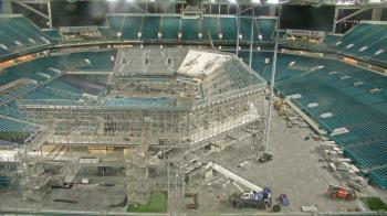Weather camera view of Hard Rock Stadium (east lot).