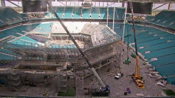 Weather camera view of Hard Rock Stadium (east lot).