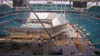 Weather camera view of Hard Rock Stadium (east lot).
