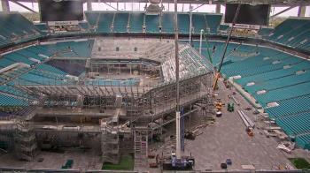 Weather camera view of Hard Rock Stadium (east lot).