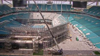 Weather camera view of Hard Rock Stadium (east lot).