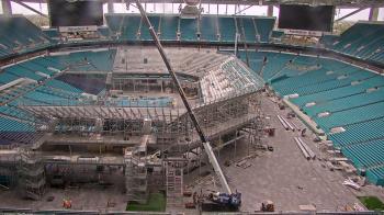 Weather camera view of Hard Rock Stadium (east lot).