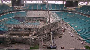 Weather camera view of Hard Rock Stadium (east lot).