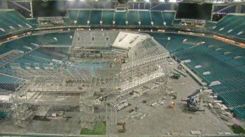 Weather camera view of Hard Rock Stadium (east lot).