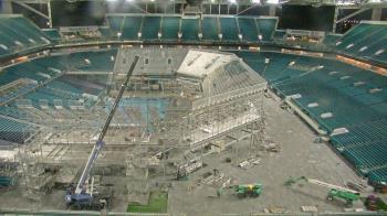 Weather camera view of Hard Rock Stadium (east lot).