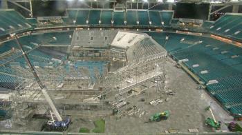 Weather camera view of Hard Rock Stadium (east lot).