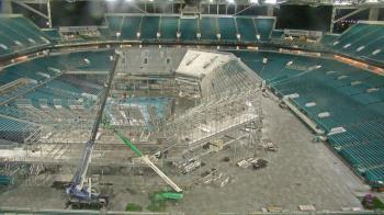 Weather camera view of Hard Rock Stadium (east lot).