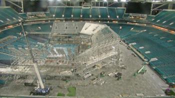 Weather camera view of Hard Rock Stadium (east lot).