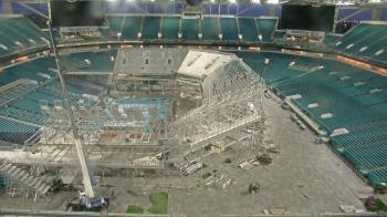 Weather camera view of Hard Rock Stadium (east lot).