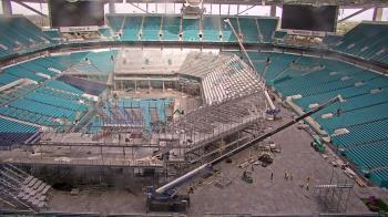 Weather camera view of Hard Rock Stadium (east lot).
