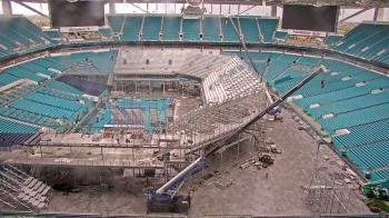 Weather camera view of Hard Rock Stadium (east lot).