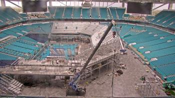 Weather camera view of Hard Rock Stadium (east lot).