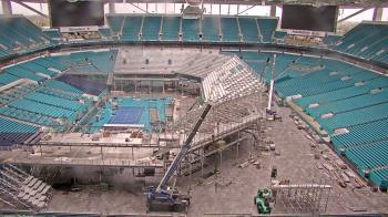 Weather camera view of Hard Rock Stadium (east lot).