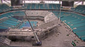 Weather camera view of Hard Rock Stadium (east lot).
