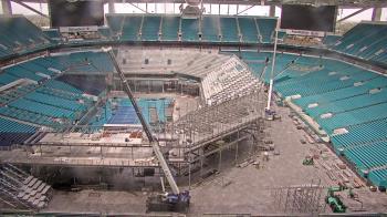 Weather camera view of Hard Rock Stadium (east lot).