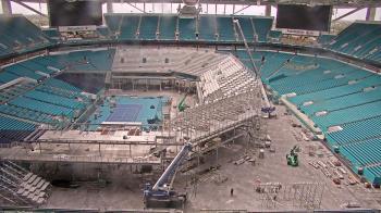 Weather camera view of Hard Rock Stadium (east lot).