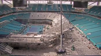 Weather camera view of Hard Rock Stadium (east lot).