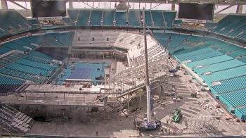 Weather camera view of Hard Rock Stadium (east lot).