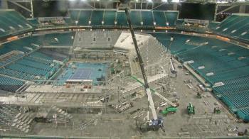 Weather camera view of Hard Rock Stadium (east lot).