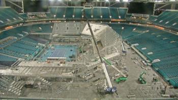 Weather camera view of Hard Rock Stadium (east lot).