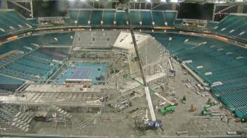 Weather camera view of Hard Rock Stadium (east lot).