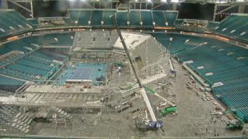 Weather camera view of Hard Rock Stadium (east lot).