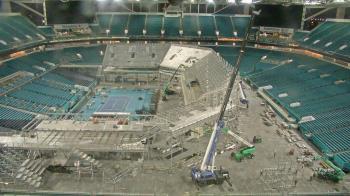 Weather camera view of Hard Rock Stadium (east lot).