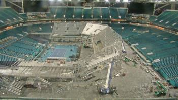 Weather camera view of Hard Rock Stadium (east lot).