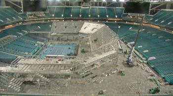 Weather camera view of Hard Rock Stadium (east lot).