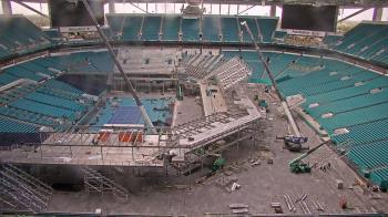 Weather camera view of Hard Rock Stadium (east lot).