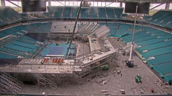 Weather camera view of Hard Rock Stadium (east lot).