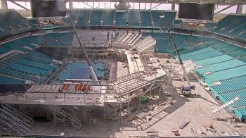 Weather camera view of Hard Rock Stadium (east lot).