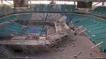 Weather camera view of Hard Rock Stadium (east lot).