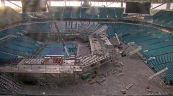 Weather camera view of Hard Rock Stadium (east lot).