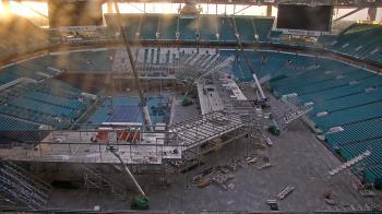 Weather camera view of Hard Rock Stadium (east lot).