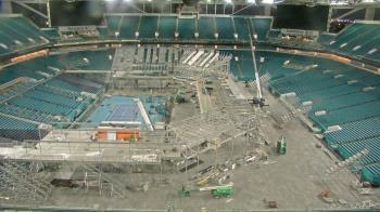 Weather camera view of Hard Rock Stadium (east lot).