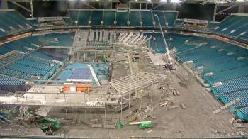 Weather camera view of Hard Rock Stadium (east lot).