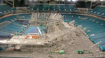 Weather camera view of Hard Rock Stadium (east lot).