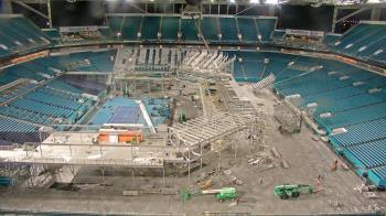 Weather camera view of Hard Rock Stadium (east lot).
