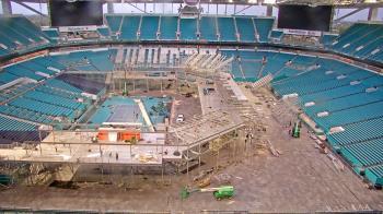 Weather camera view of Hard Rock Stadium (east lot).