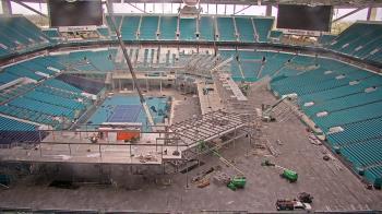 Weather camera view of Hard Rock Stadium (east lot).
