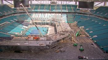 Weather camera view of Hard Rock Stadium (east lot).