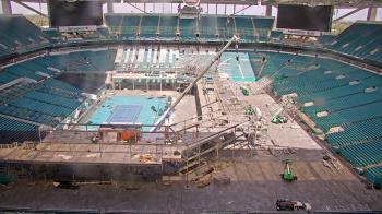 Weather camera view of Hard Rock Stadium (east lot).
