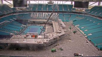 Weather camera view of Hard Rock Stadium (east lot).